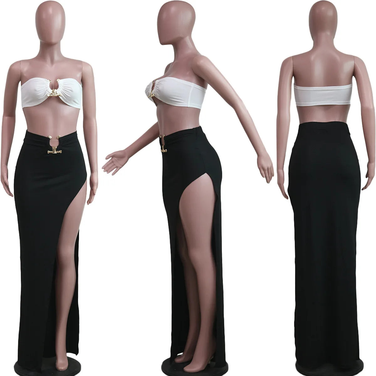 Traje de falda asimétrico y sexy para mujer, estilo casual europeo y americano, ideal para la playa.