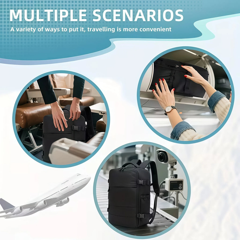 Mochila cómoda para todo el día: elegante, ligera, con múltiples bolsillos y correa ajustable para ir al trabajo o para actividades al aire libre.