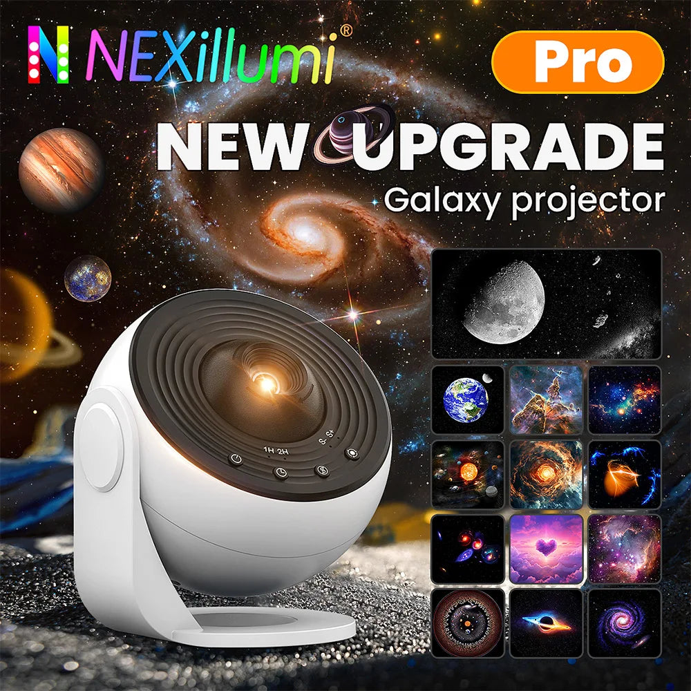 Proyector de estrellas y galaxias para planetario, versión Pro 2025
