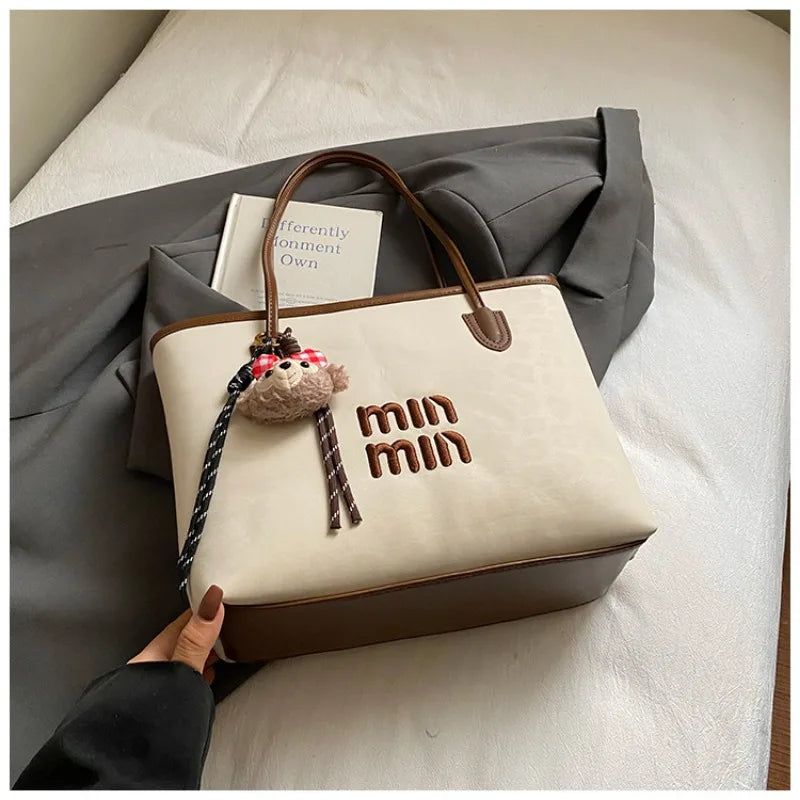 Bolso de mano nuevo para mujer 2025, bolso de hombro de gran capacidad, bolso tote, bolso para ir al trabajo, bolso de mano bajo el brazo, moderno