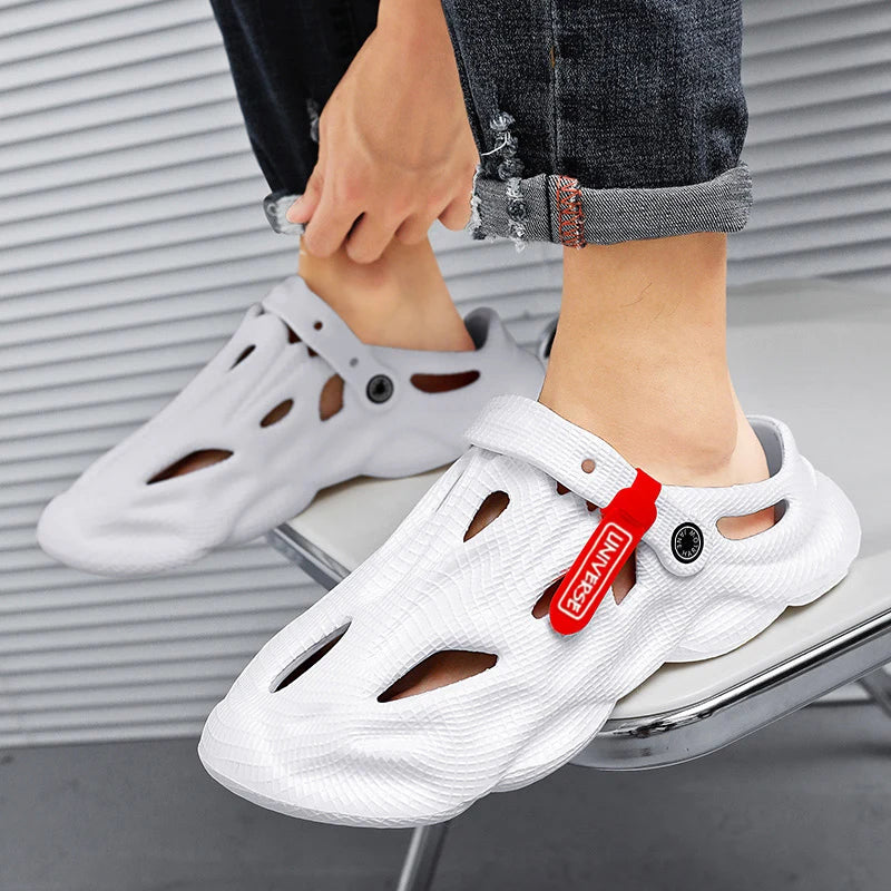 Pantuflas de verano para hombre, cómodas sandalias de plataforma para exteriores 2023, chanclas de playa, sandalias para hombre para interiores, calzado para el baño.