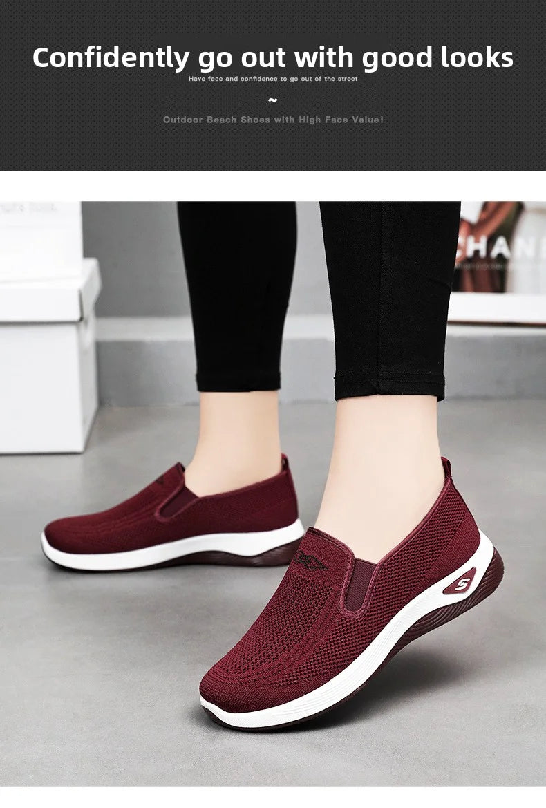 Zapatillas deportivas casuales para mujer, transpirables y ligeras, antideslizantes, para correr y caminar al aire libre, vulcanizadas.