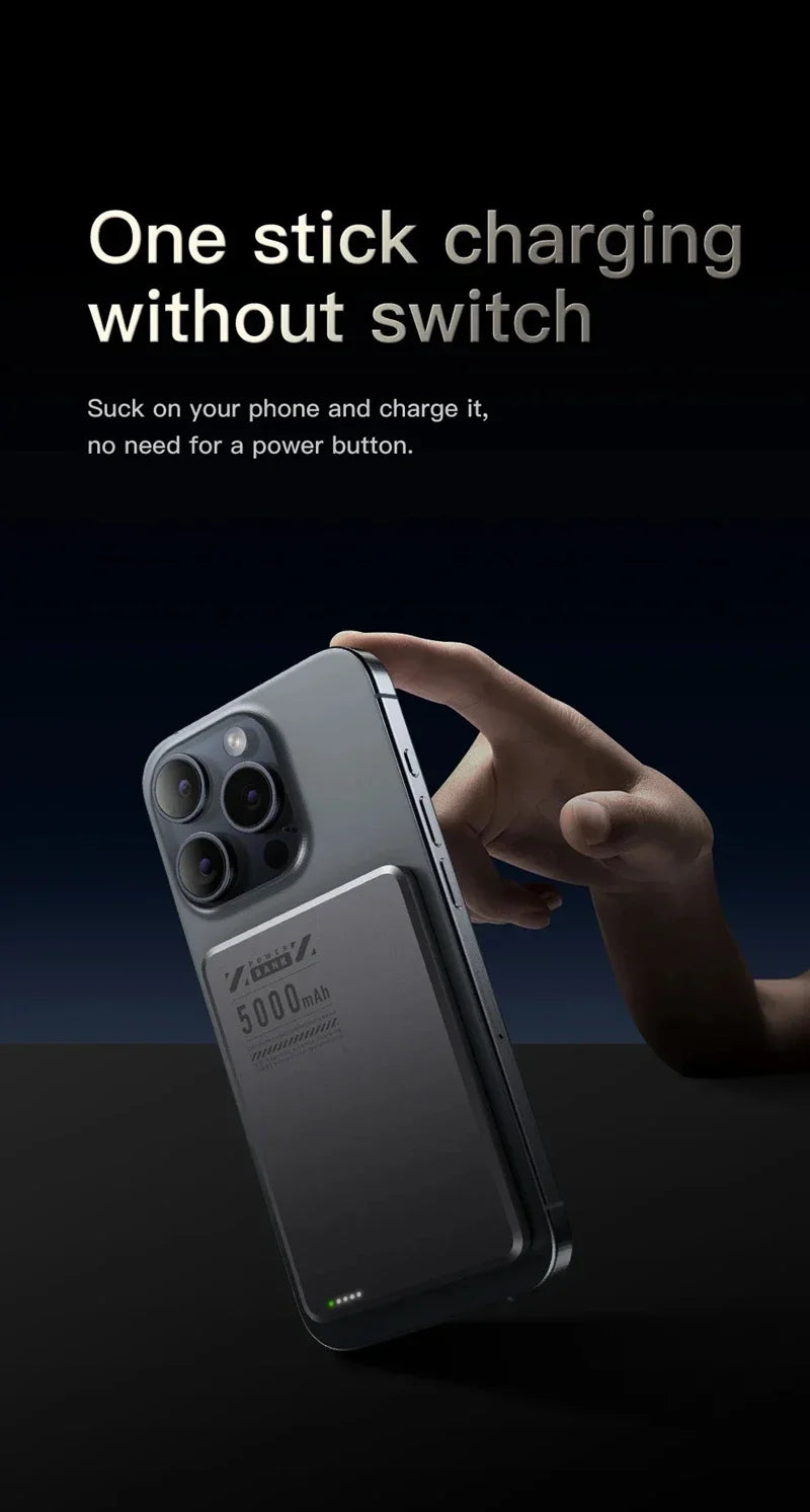 Xiaomi Metal Magnetic Power Bank Super Fast Charging Compact Portable Mini Ultra-Thin Wireless Power Bank with Large Capacity