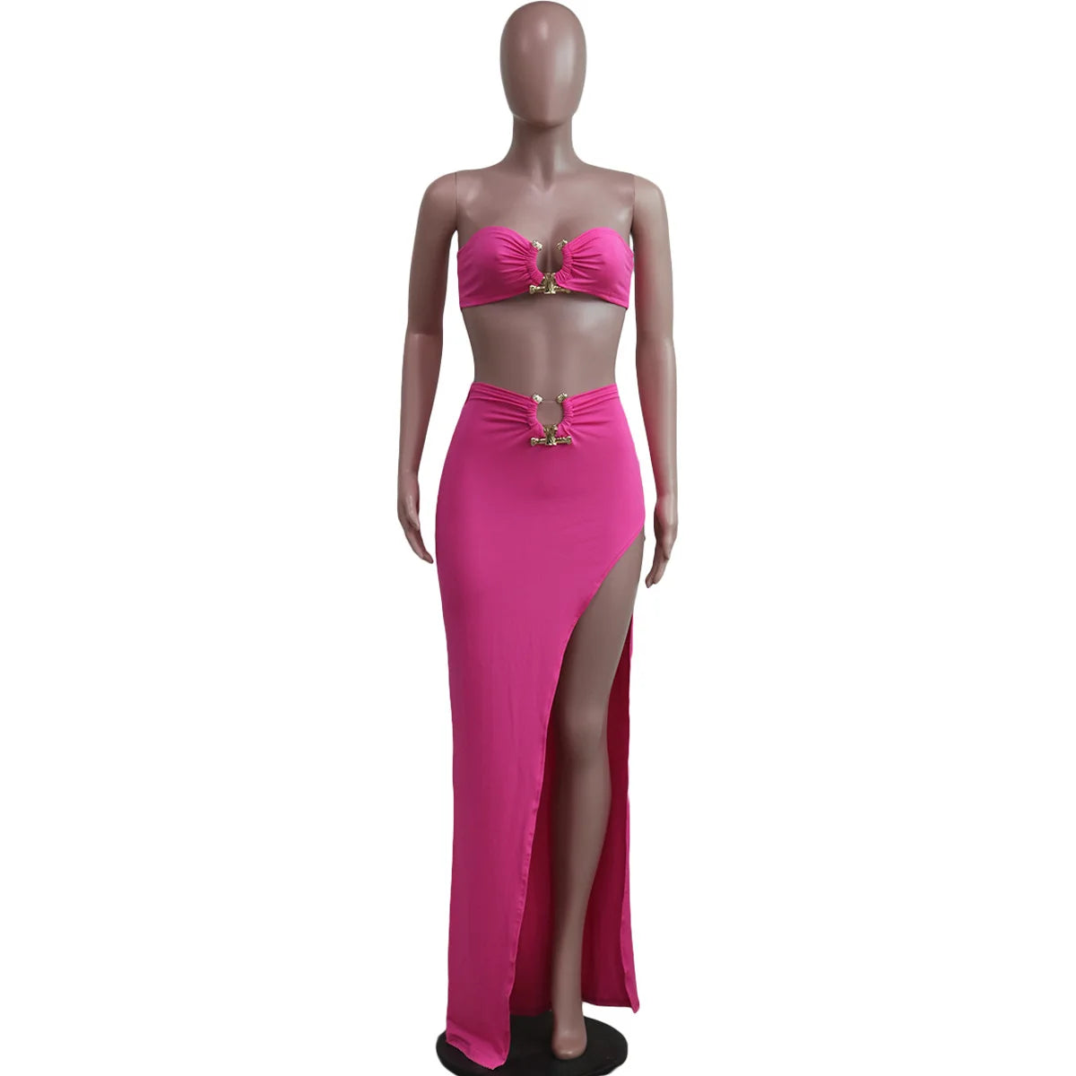Traje de falda asimétrico y sexy para mujer, estilo casual europeo y americano, ideal para la playa.