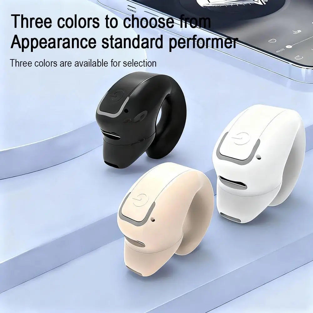 1PC Bone Conduction TWS Headphones Bluetooth Ear Clip Lightweight Business Sports Game Headset with Mic Noise Reduction Tool
