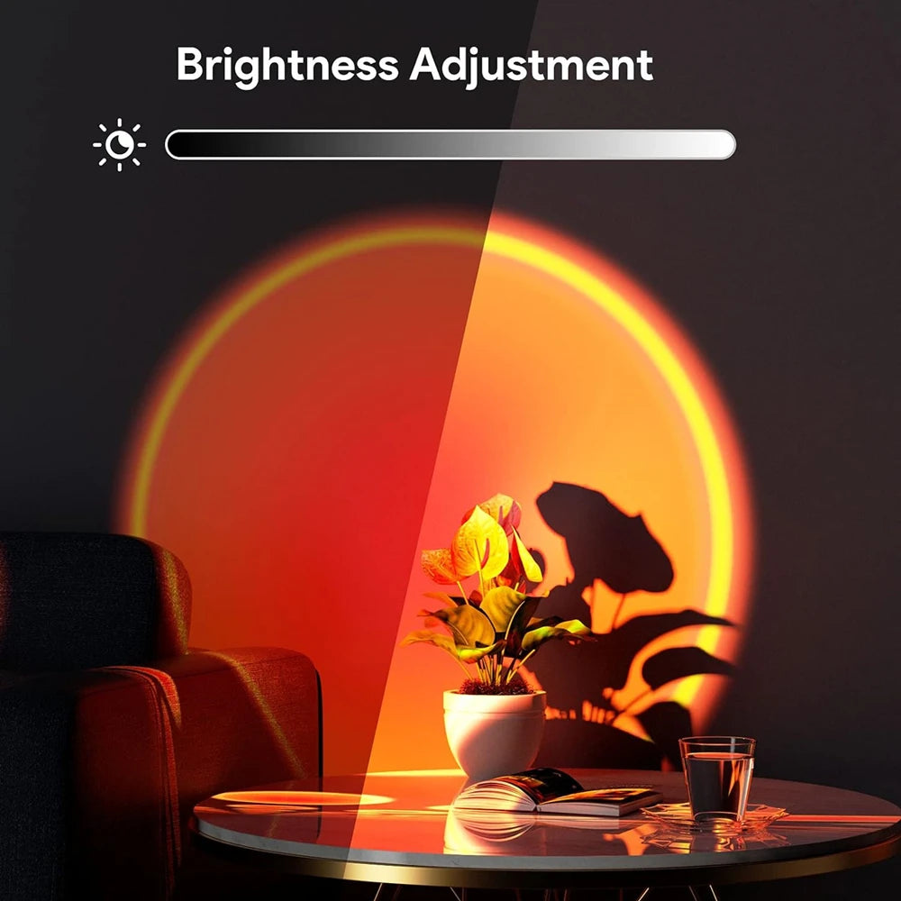 Lámpara de proyección LED con efecto atardecer y control remoto