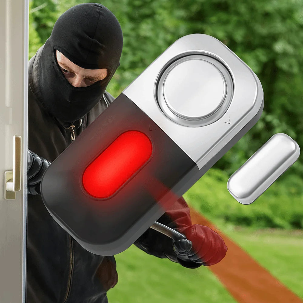 Alarma antirrobo con sensor magnético, detector de alta potencia, sistema magnético para puertas alimentado por batería, sensor inalámbrico inteligente para ventanas.