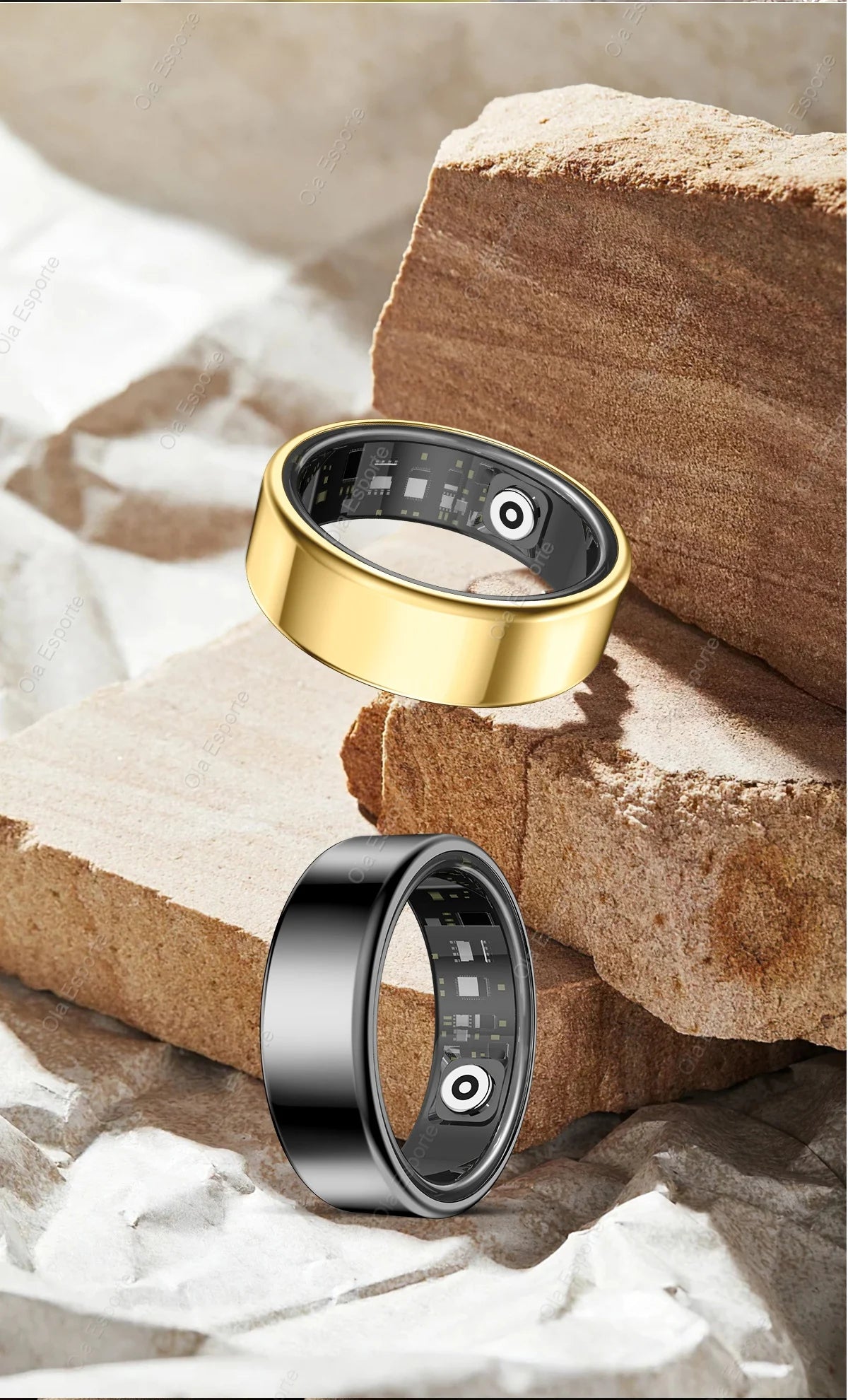 Anillo inteligente R10 con base de carga para hombres y mujeres. Monitorización de la salud, el sueño y la frecuencia cardíaca. Resistencia al agua IP68 y 5ATM. Modo multideporte