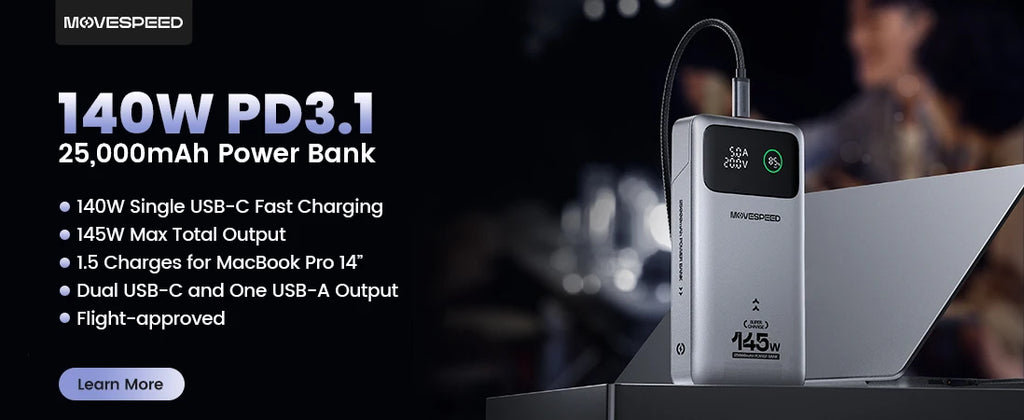 MOVESPEED S10Pro Power Bank magnético de 10000 mAh, batería externa portátil inalámbrica con soporte para MagSafe PowerBank para iPhone 16