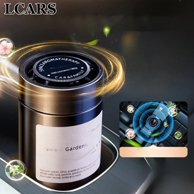 Perfume sólido en bálsamo para coche con aromaterapia, con fragmentos de la nueva fragancia de larga duración.