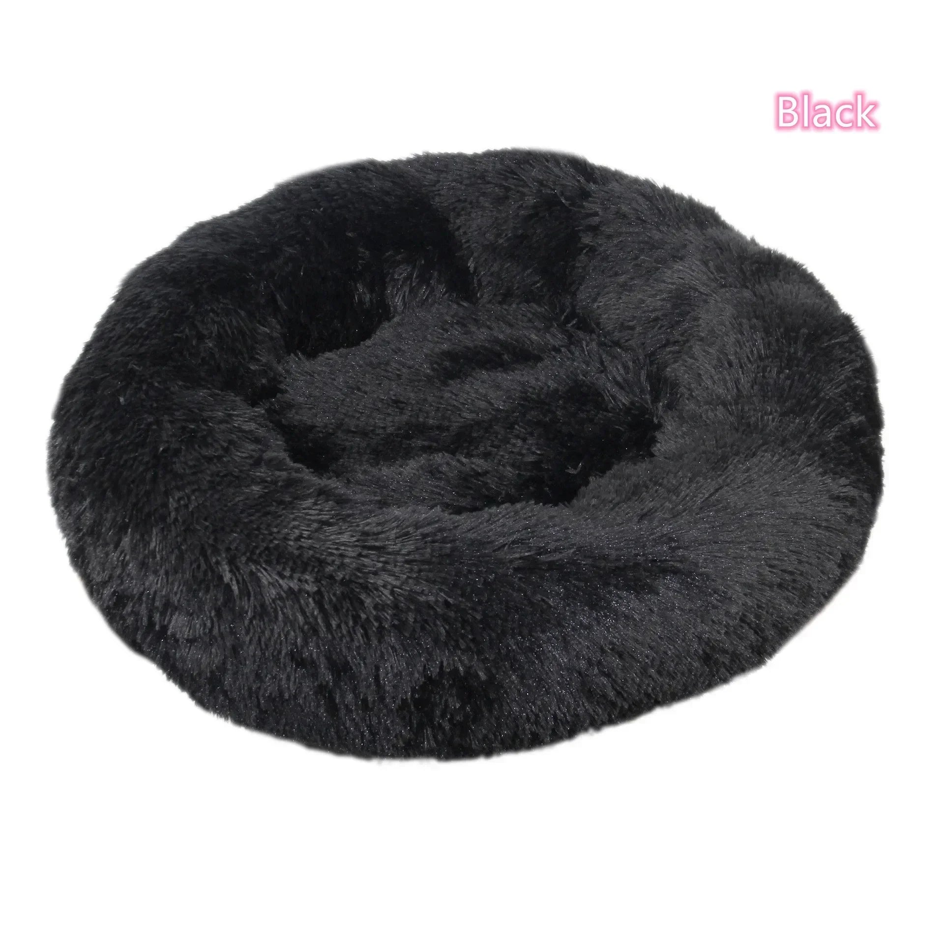 Cama para gatos de pelo largo ultrasuave, de felpa lavable, cama relajante tipo donut, cómoda y funcional.