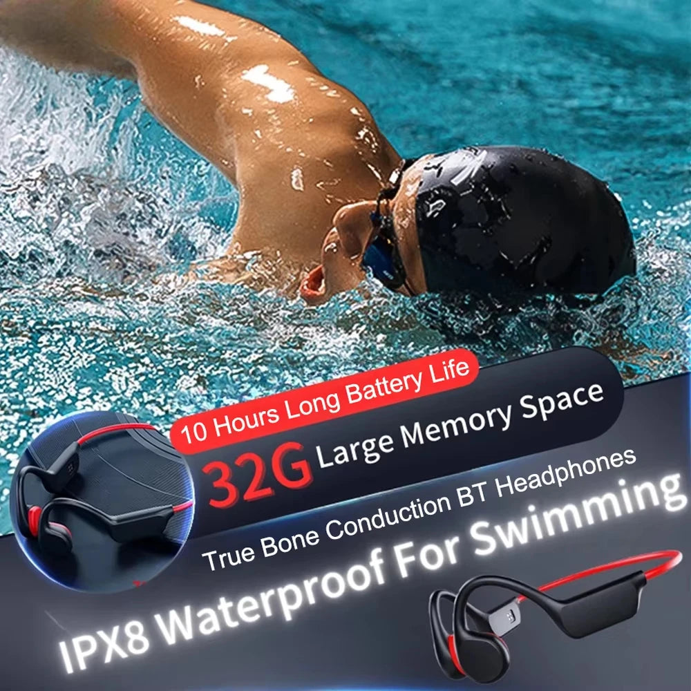 Auriculares de Conducción Ósea BMAD ( IPX8 WATERPROOF )