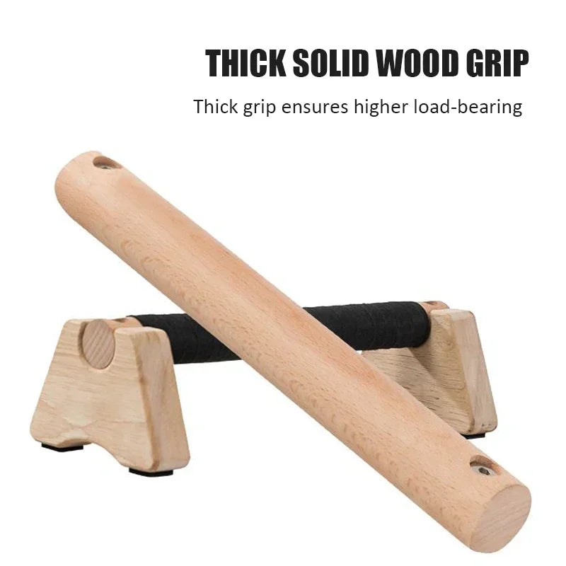 1 par de soportes de madera para barras de flexiones, barra de flexiones para gimnasio, tabla de ejercicios de fitness, entrenamiento de culturismo, barra paralela para parada de manos