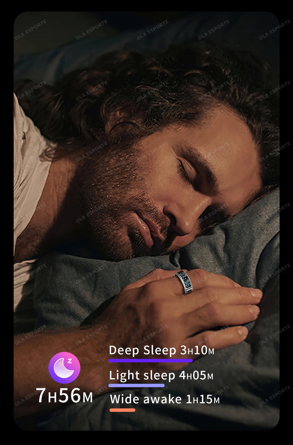 Anillo inteligente con pantalla táctil, gestor de salud, control por gestos y vídeo, resistente al agua hasta 5 ATM. Para hombres y mujeres. Nuevo anillo inteligente 2025.
