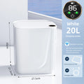 Cubo de basura inteligente con sensor de 20 litros, pantalla, recargable mediante USB tipo C, automático, para baño, cocina, inodoro y hogar inteligente.