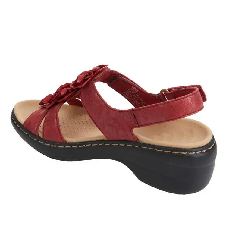 Sandalias de verano para mujer 2022, nuevas, con cuña y plataforma, ortopédicas, estilo retro romano, casuales, cómodas, con puntera abierta.