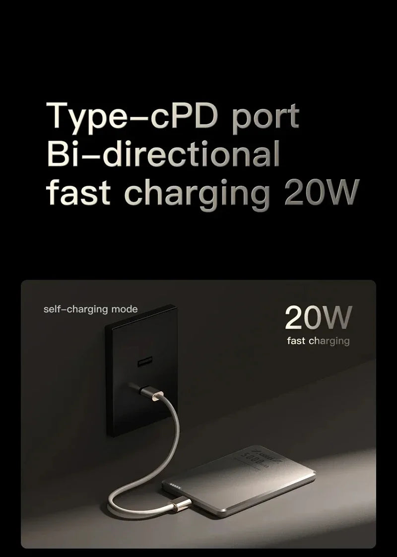 Xiaomi Metal Magnetic Power Bank Super Fast Charging Compact Portable Mini Ultra-Thin Wireless Power Bank with Large Capacity