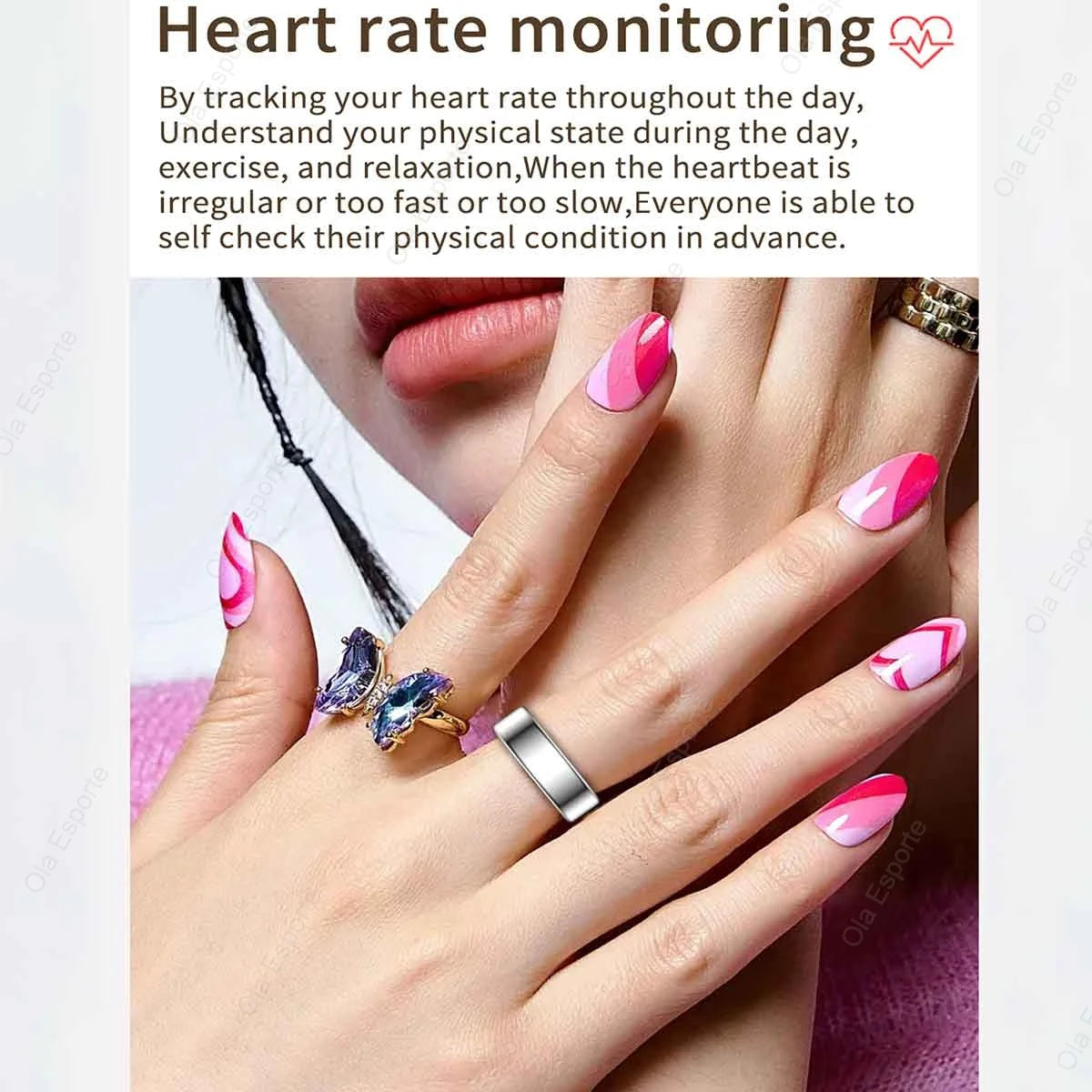 Anillo inteligente R10 con base de carga para hombres y mujeres. Monitorización de la salud, el sueño y la frecuencia cardíaca. Resistencia al agua IP68 y 5ATM. Modo multideporte