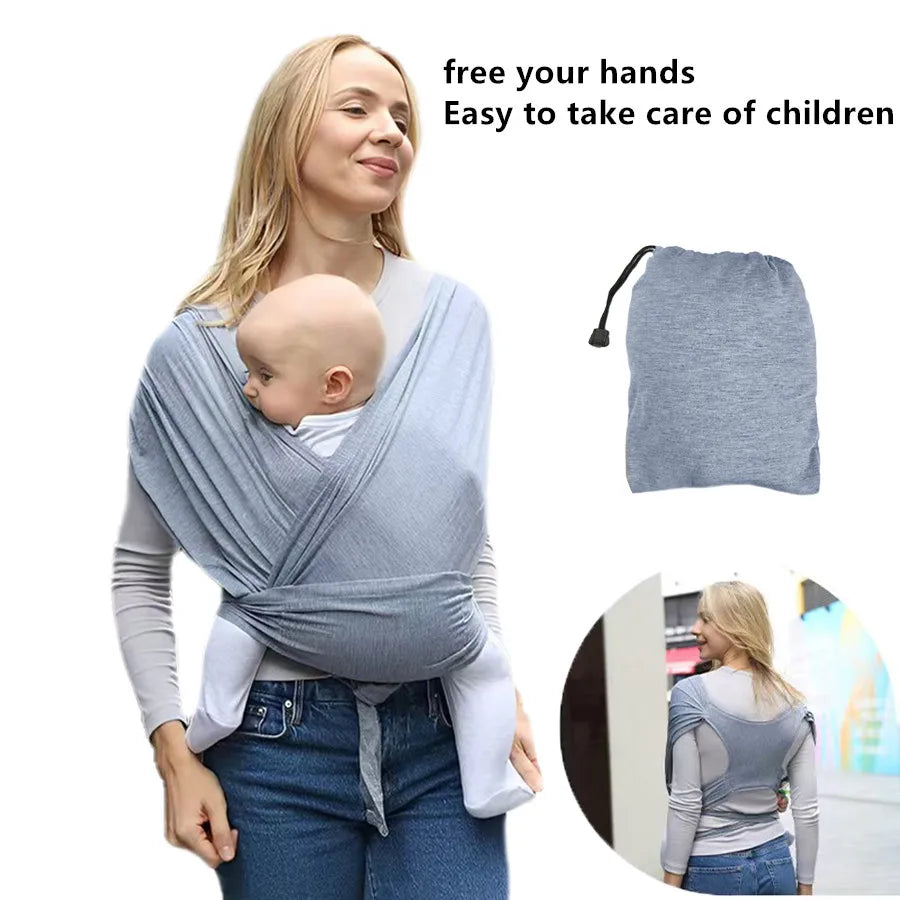 Mochila portabebés ergonómica para recién nacidos con correas tipo mochila, ideal para la crianza al aire libre, con soporte en forma de X y cómoda.
