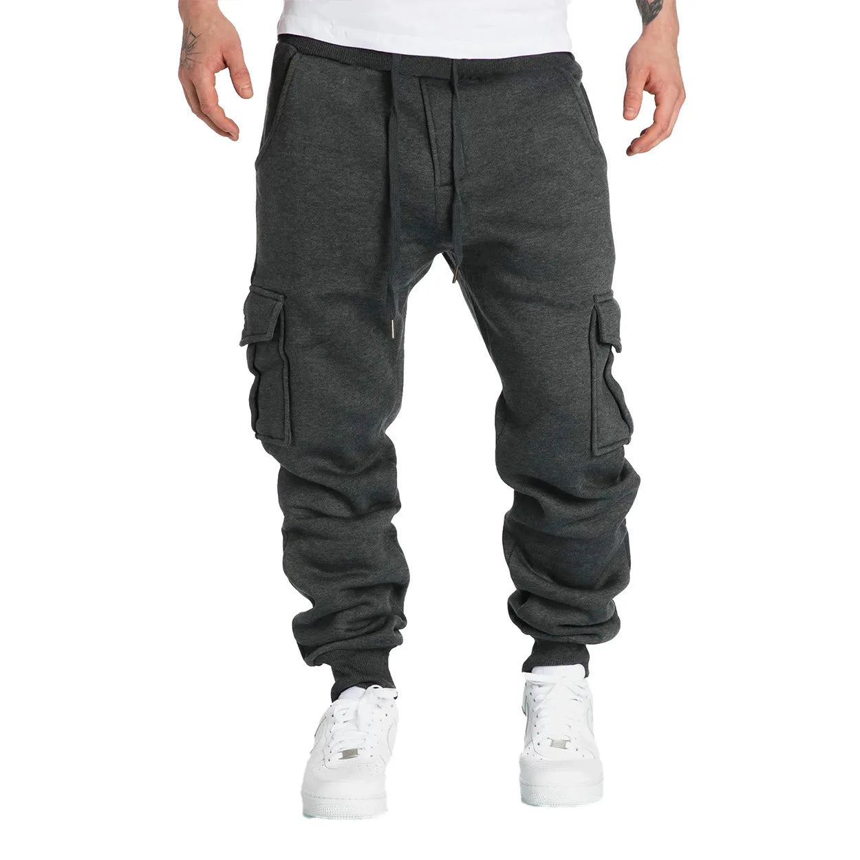 Pantalones deportivos cargo casuales para hombre, primavera/otoño, tallas S-2XL, con cordón ajustable en la cintura, estilo jogger, para senderismo, tácticos, con bolsillos.