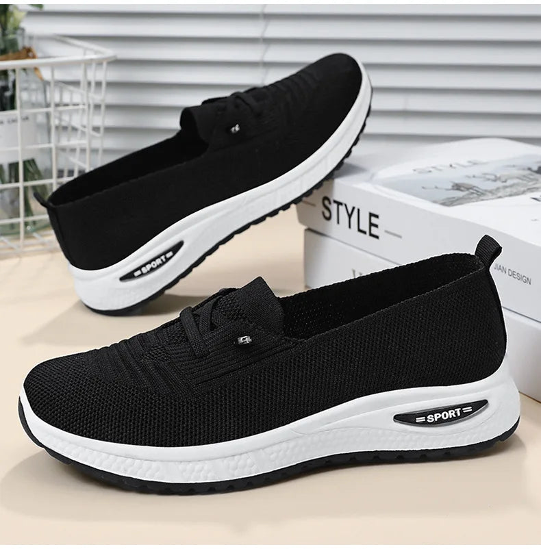 Zapatillas deportivas casuales para mujer 2025, transpirables, de malla, con suela gruesa. Precio asequible. Envío gratuito