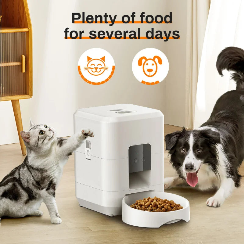 Comedero automático para mascotas de 2 litros, dispensador inteligente de comida para gatos y perros con Wi-Fi, controlable por aplicación, alimentación lenta y cuantitativa para mascotas. Accesorios para gatos.