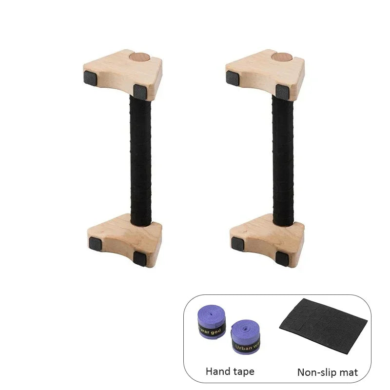 1 par de soportes de madera para barras de flexiones, barra de flexiones para gimnasio, tabla de ejercicios de fitness, entrenamiento de culturismo, barra paralela para parada de manos