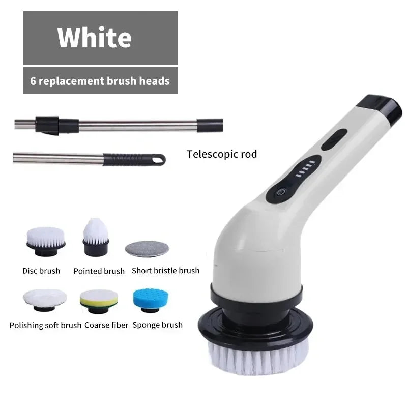 Cepillo de limpieza eléctrico inalámbrico para baño, ventanas, cocina, automóviles.