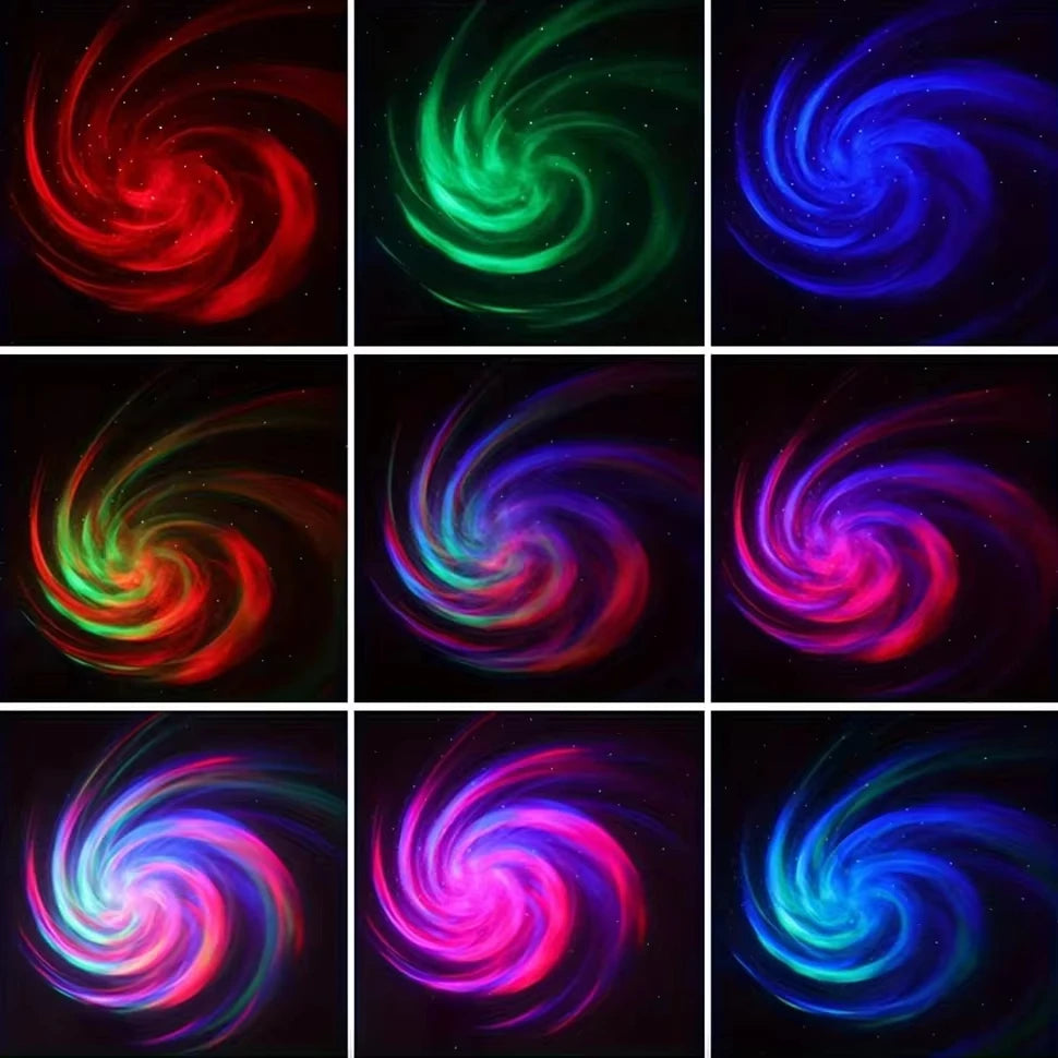 Proyector de galaxias LED, proyector de cielo estrellado colorido, luz nocturna para dormitorio, decoración para habitación infantil, decoración para fiestas navideñas
