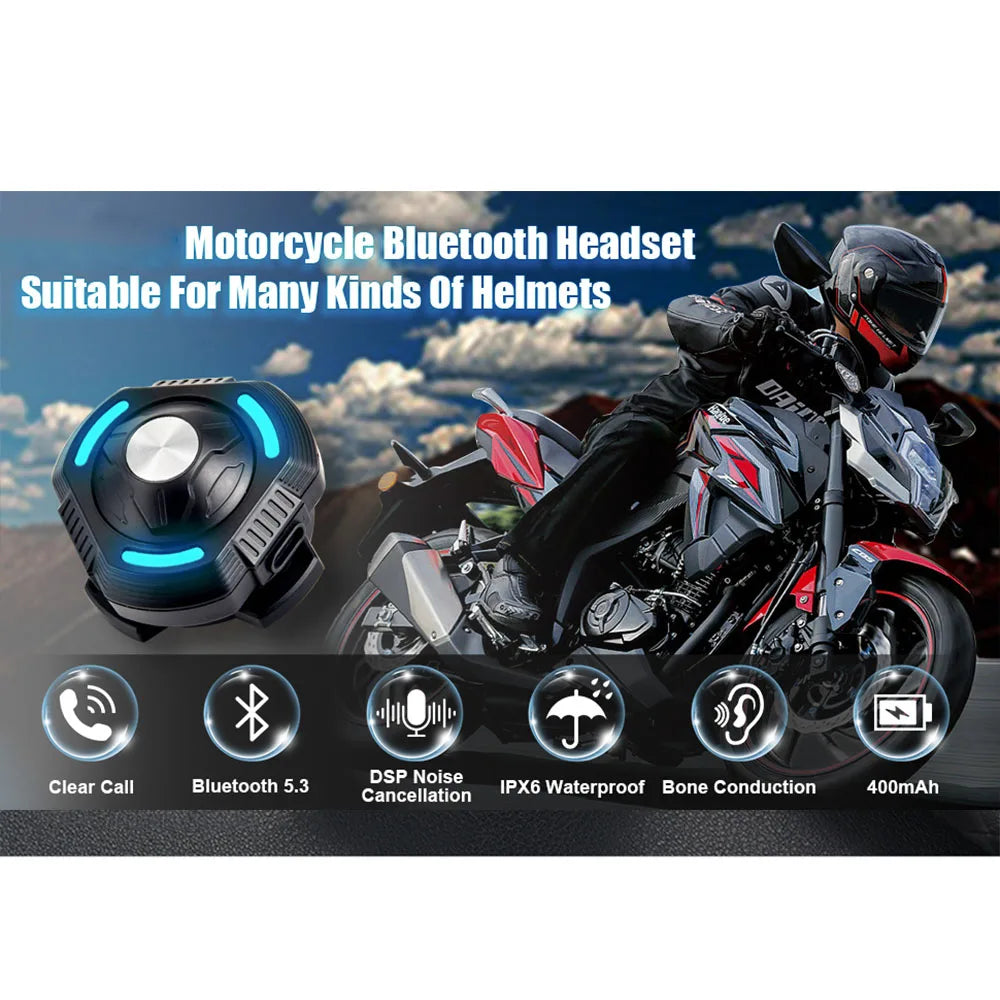 Auriculares Bluetooth para Motocicletas ( Conducción Ósea )