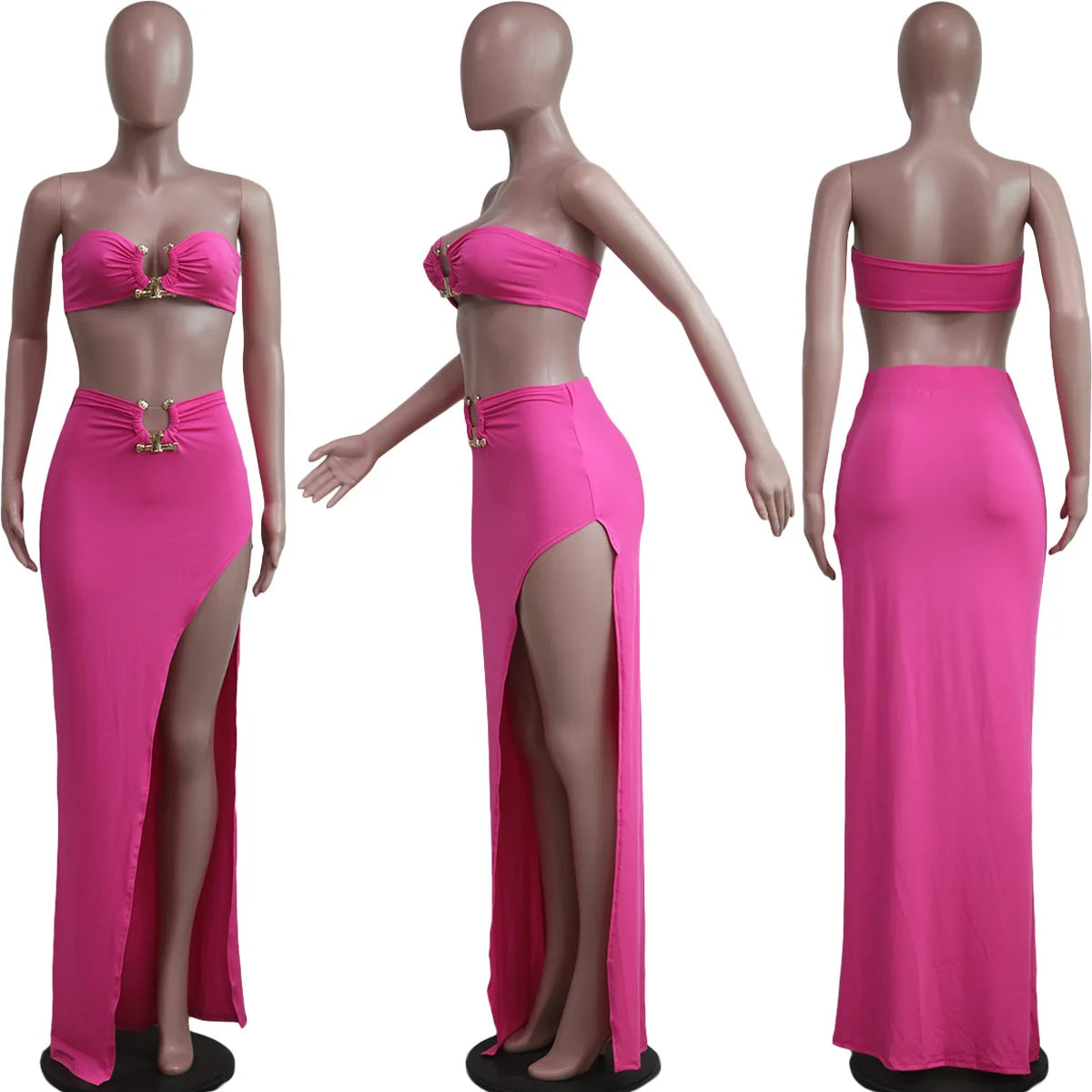 Traje de falda asimétrico y sexy para mujer, estilo casual europeo y americano, ideal para la playa.