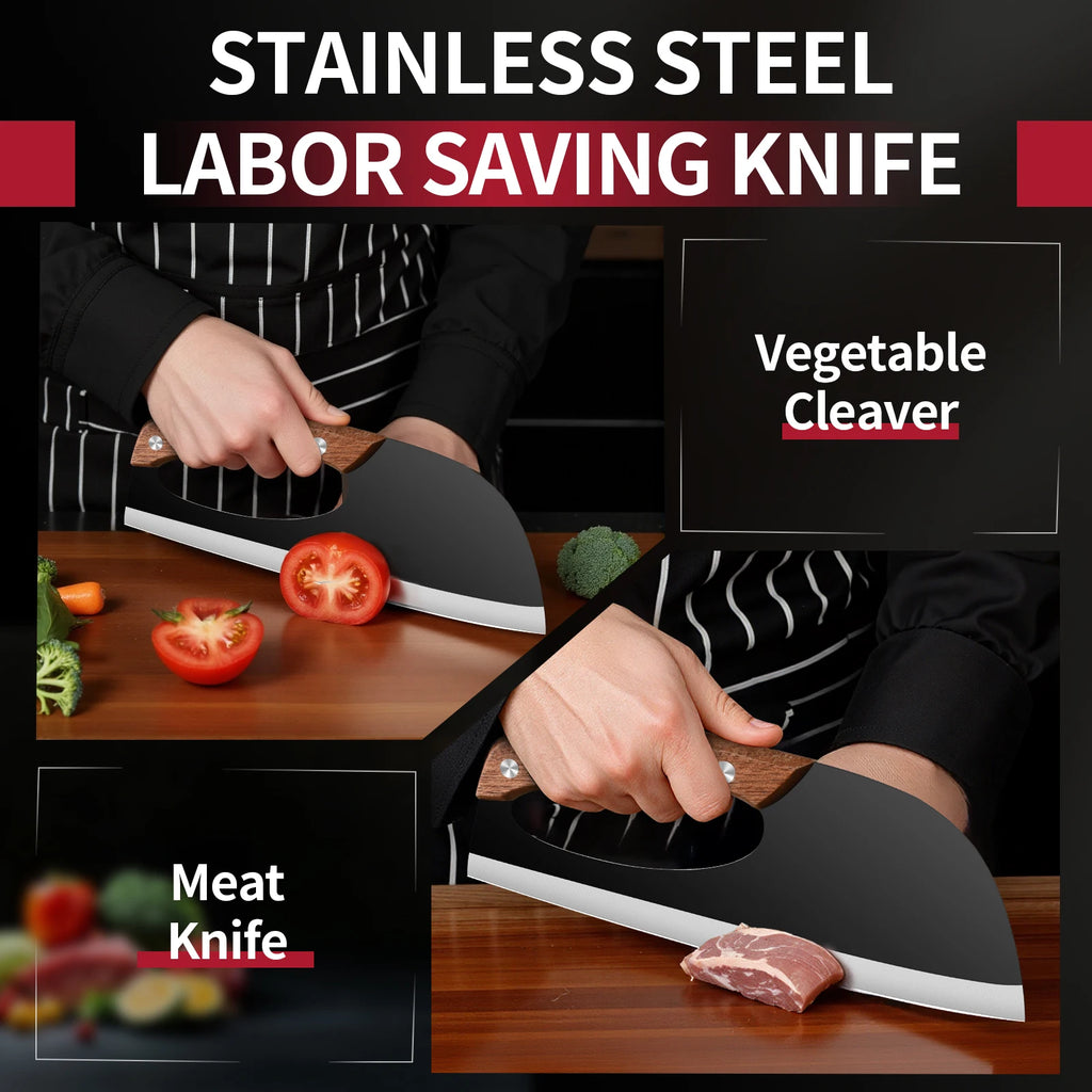 Cuchillo de cocina multifuncional que ahorra esfuerzo, afilado para cortar verduras y carne, ideal para matar pescado y como cuchillo de chef profesional.