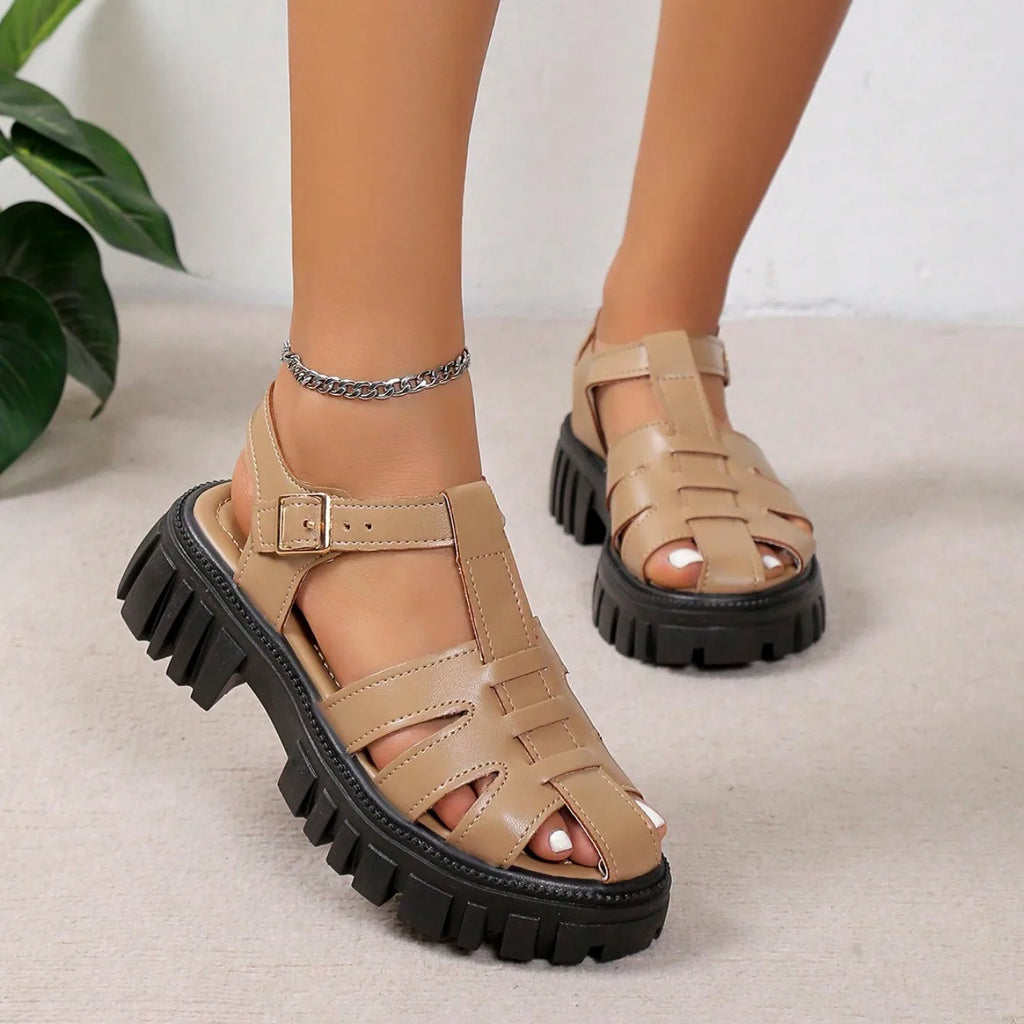 Sandalias planas para mujer 2024, nuevos zapatos de moda de verano para mujer, sandalias casuales de plataforma de estilo extraño de diseñador Zapatos De Mujer
