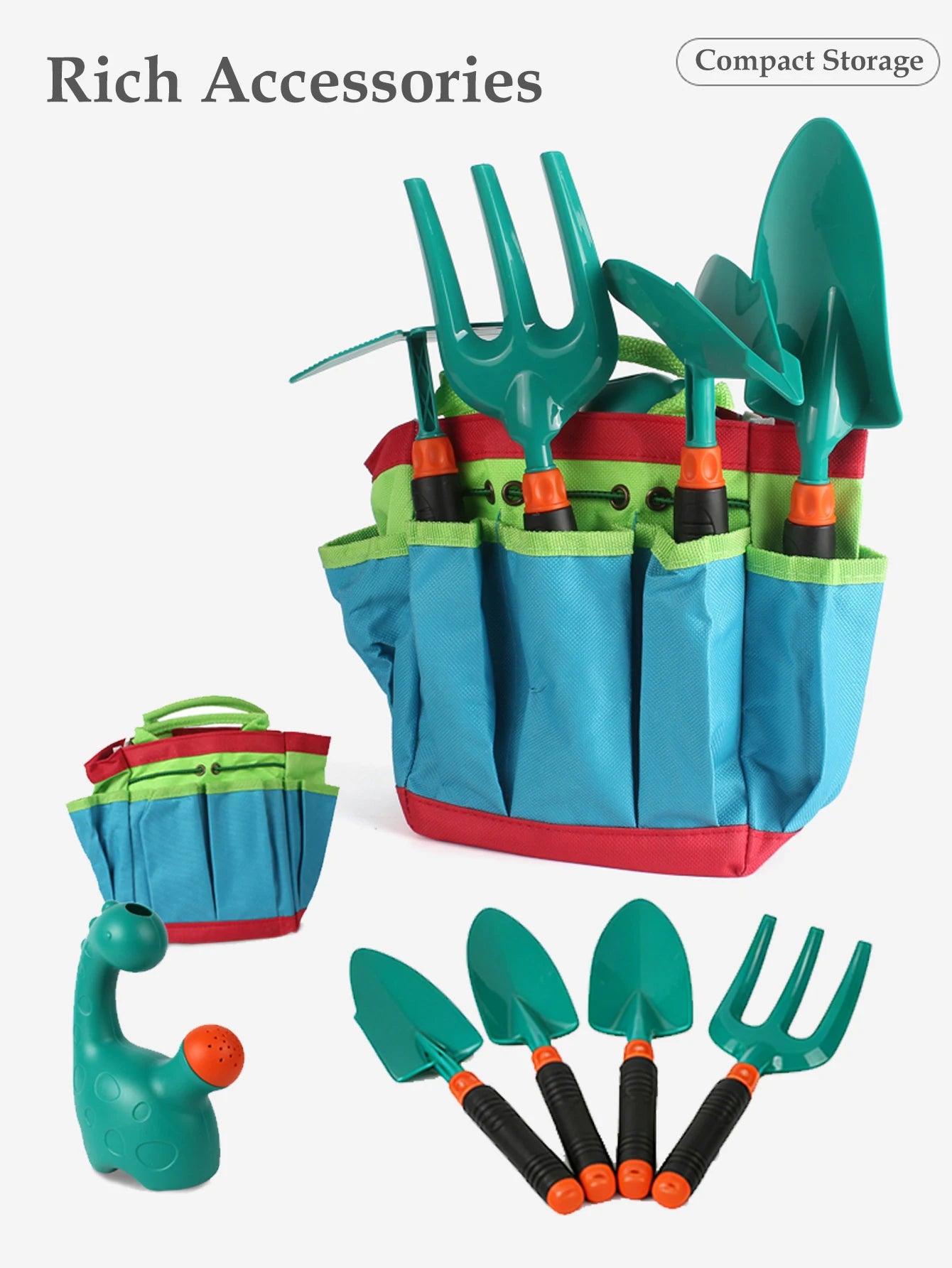 Juego de herramientas de jardinería de juguete para niños, delantal, guantes, herramientas para plantas y flores, regalos para niños y niñas.