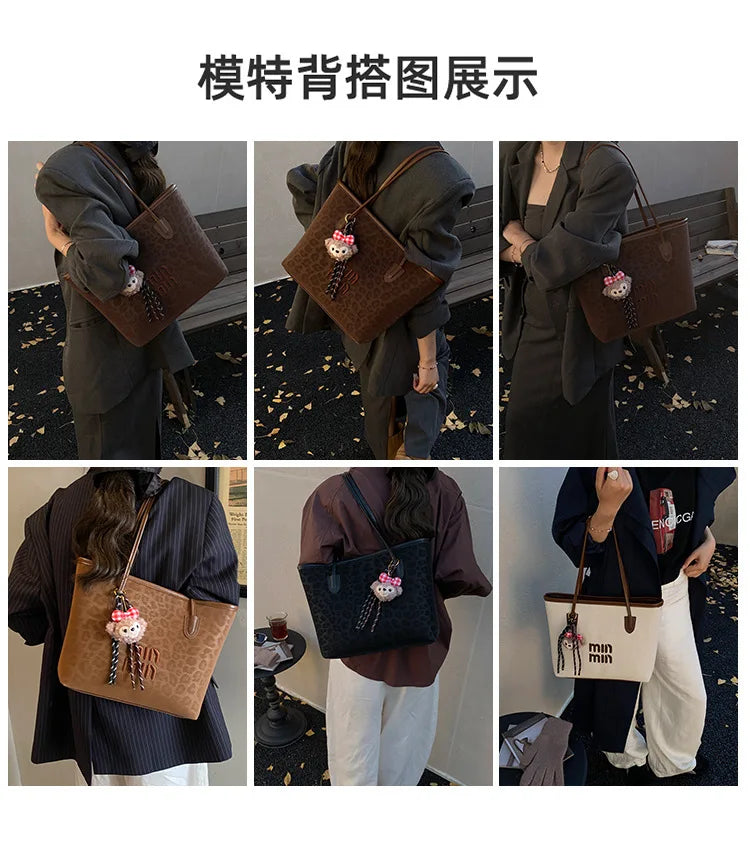 Bolso de mano nuevo para mujer 2025, bolso de hombro de gran capacidad, bolso tote, bolso para ir al trabajo, bolso de mano bajo el brazo, moderno