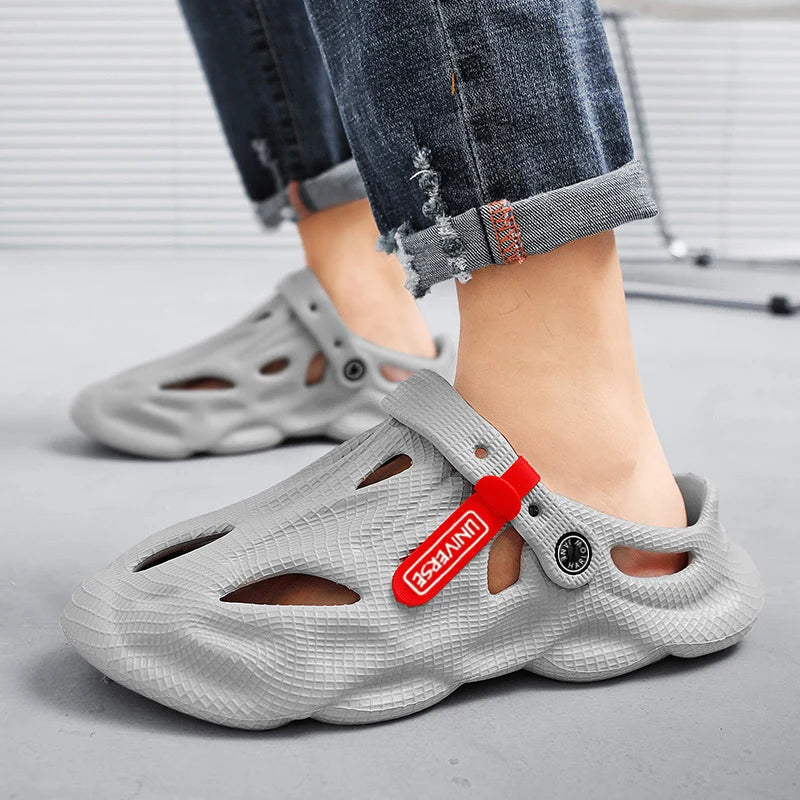 Pantuflas de verano para hombre, cómodas sandalias de plataforma para exteriores 2023, chanclas de playa, sandalias para hombre para interiores, calzado para el baño.