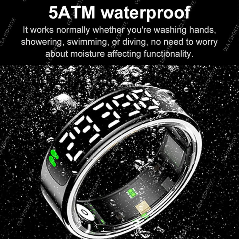 Anillo inteligente 2026 con pantalla táctil, carga inalámbrica, control inteligente, gestor de salud y resistencia al agua de 5 ATM para hombres y mujeres. Nuevos anillos.