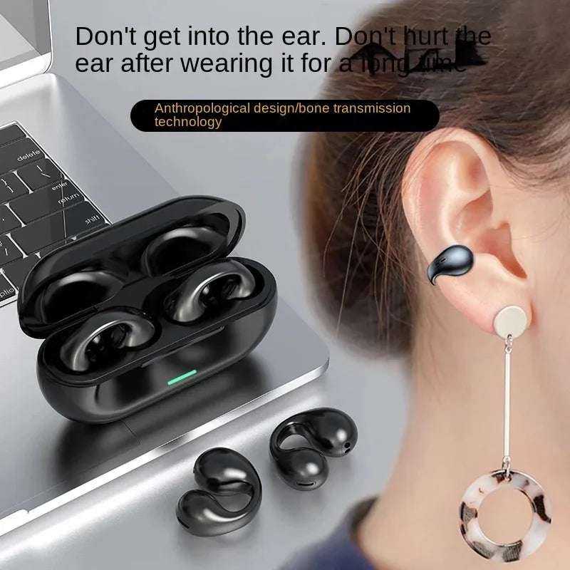 Auriculares de Conducción Ósea BMAD con Pantalla de Carga