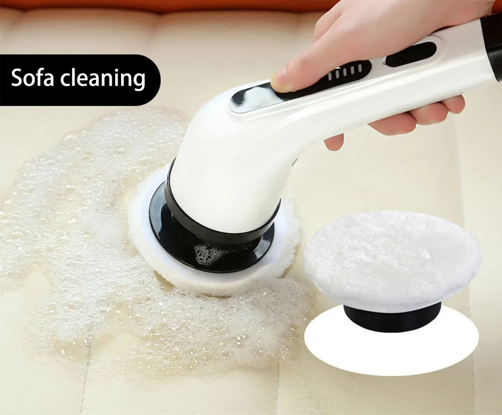 Cepillo de limpieza eléctrico 9 en 1 de 2000 mAh, herramienta de limpieza para cocina y baño.