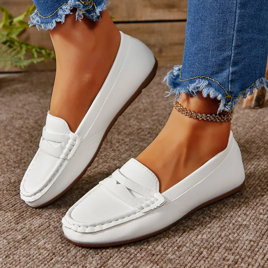 Zapatos planos para mujer, cómodos, ligeros, a la moda, mocasines, ideales para primavera y otoño, zapatillas casuales de suela fina, zapatos para exteriores para mujer.