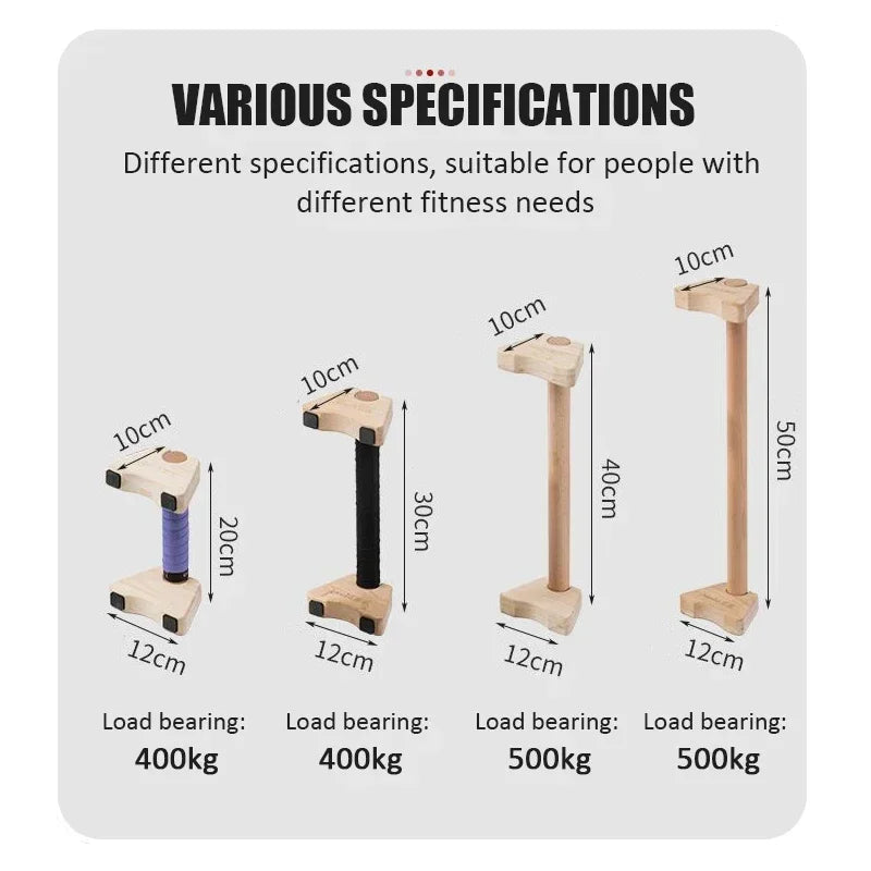1 par de soportes de madera para barras de flexiones, barra de flexiones para gimnasio, tabla de ejercicios de fitness, entrenamiento de culturismo, barra paralela para parada de manos