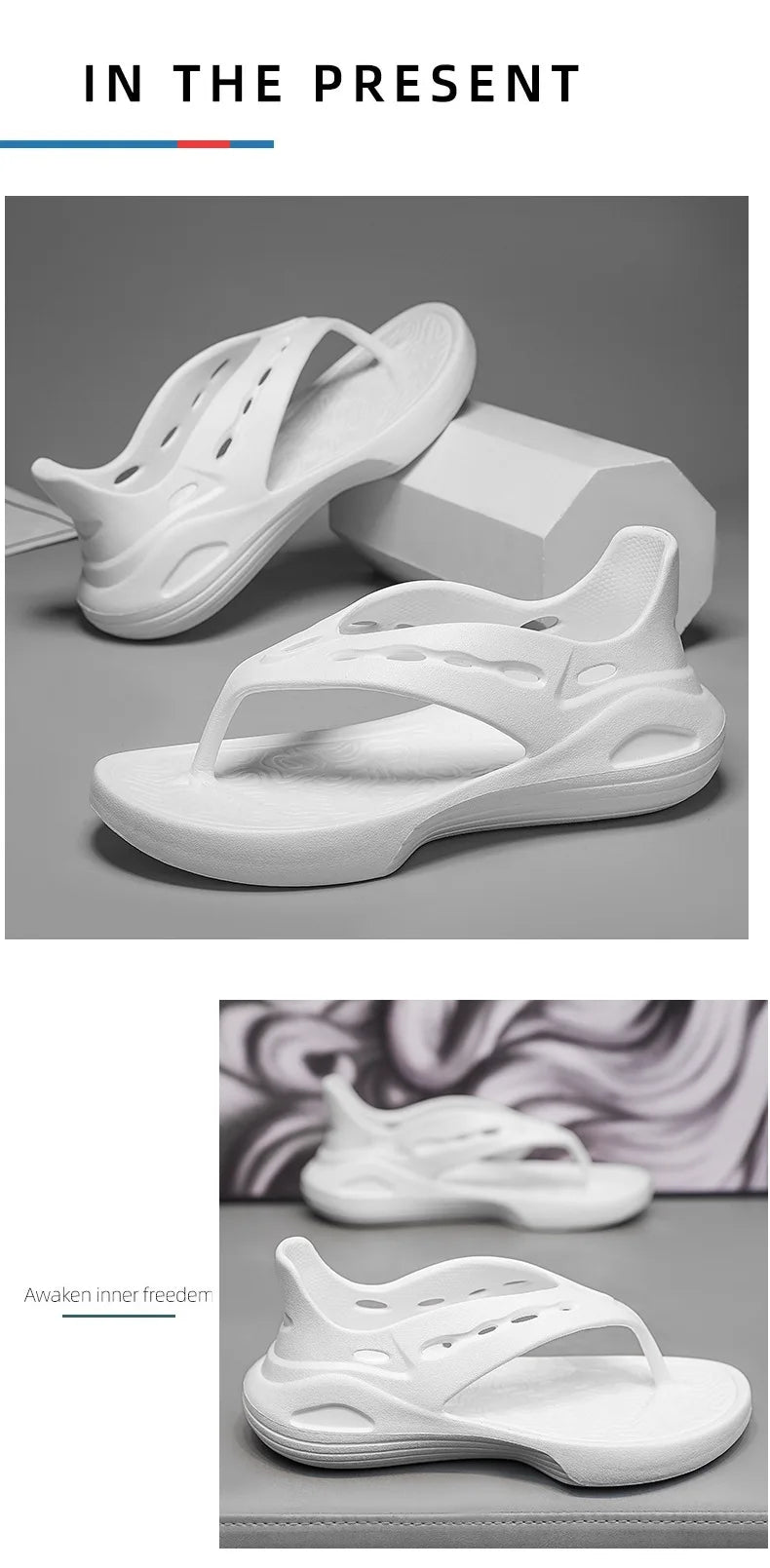 Sandalias deportivas para mujer, chanclas planas de verano, cómodas, informales, sin cordones, con plataforma ligera y diseño hueco.