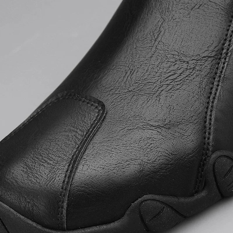 Zapatos casuales nuevos para hombre 2024, botines de lujo con punta redonda, zapatos ligeros sin cordones para caminar, zapatillas altas cómodas para hombre, ideales para actividades al aire libre.