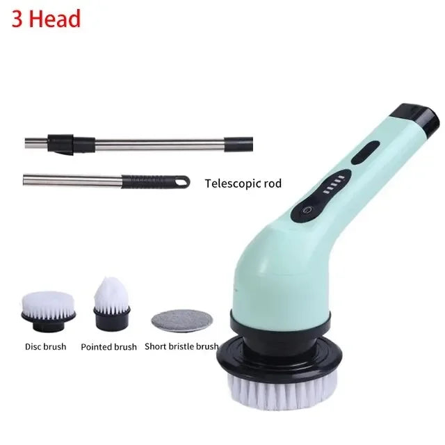 Cepillo de limpieza eléctrico inalámbrico para baño, ventanas, cocina, automóviles.