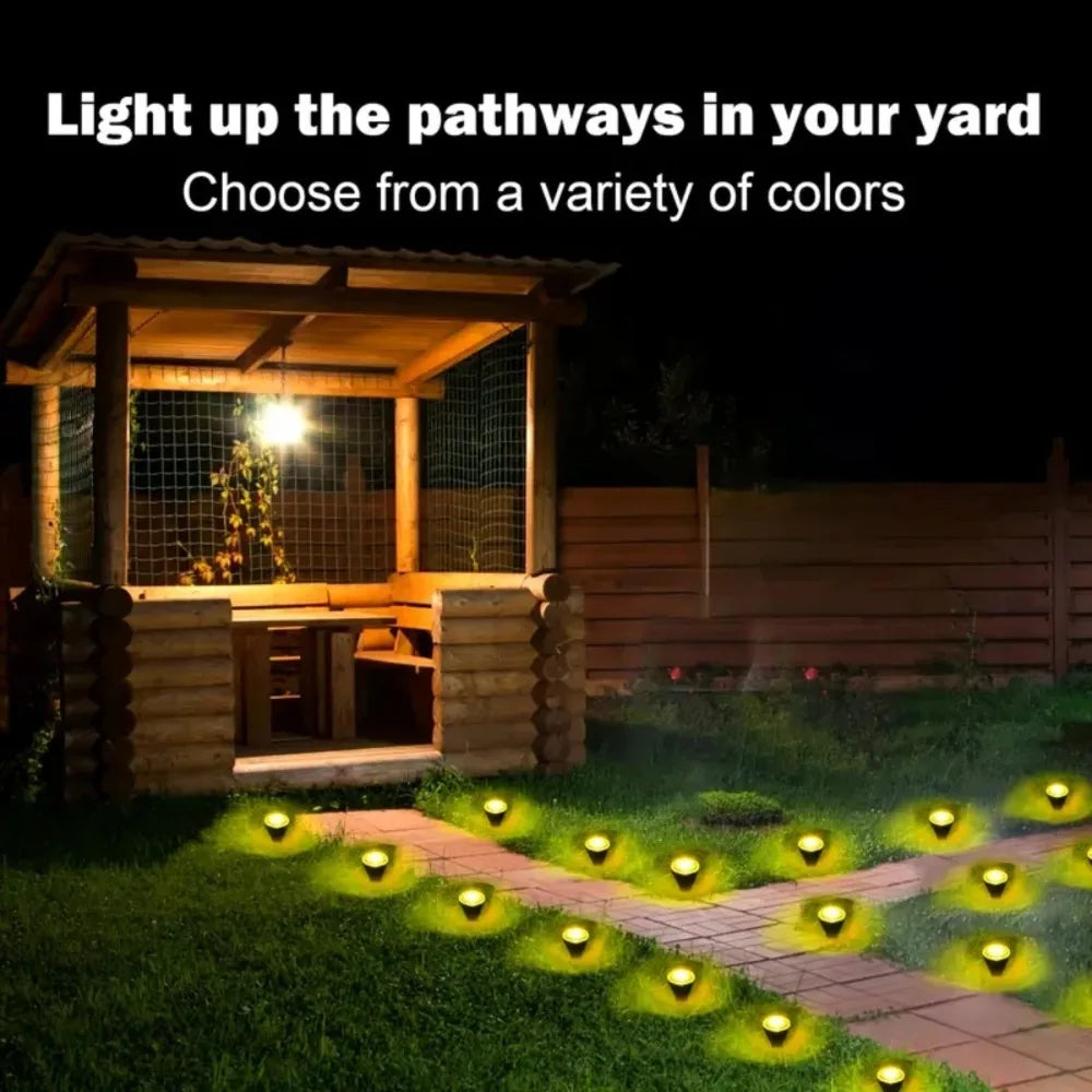 Luces solares de jardín, guirnaldas de luces impermeables para césped, caminos, camping, fiestas de cumpleaños, días festivos y decoración.