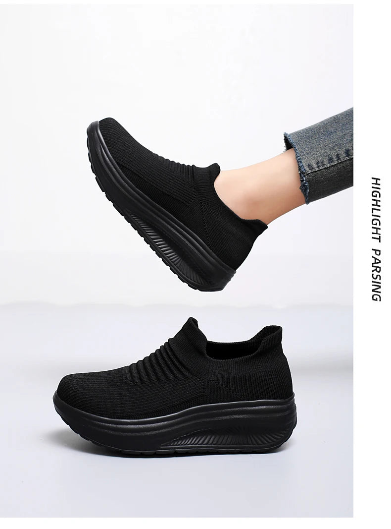 Zapatos para mujer Primavera Otoño Transpirables Moda Zapatillas Plataforma Zapatillas Casuales para Mujer Zapatos Mocasines Caminar Zapatos De Mujer