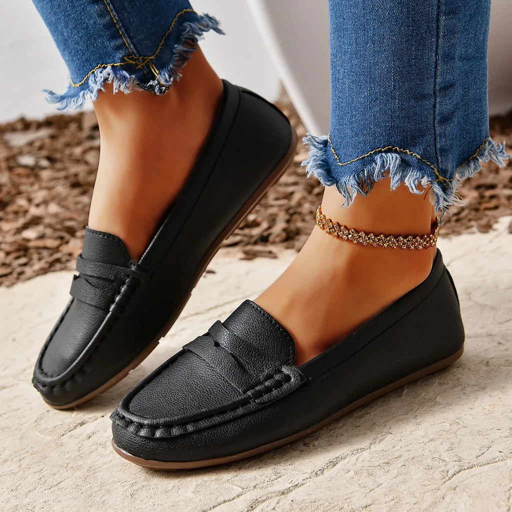 Zapatos planos para mujer, cómodos, ligeros, a la moda, mocasines, ideales para primavera y otoño, zapatillas casuales de suela fina, zapatos para exteriores para mujer.