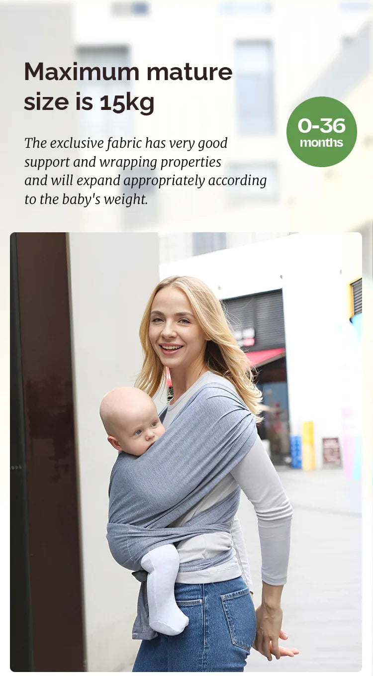 Mochila portabebés ergonómica para recién nacidos con correas tipo mochila, ideal para la crianza al aire libre, con soporte en forma de X y cómoda.