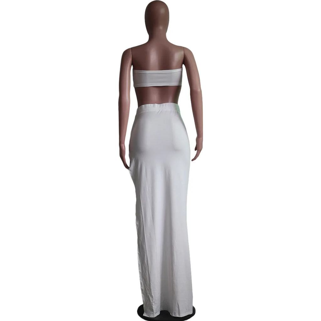 Traje de falda asimétrico y sexy para mujer, estilo casual europeo y americano, ideal para la playa.