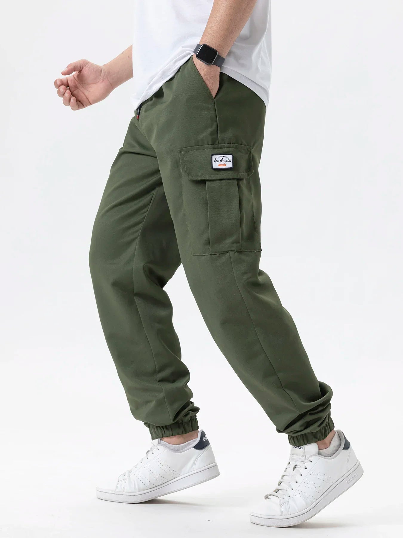 Pantalones deportivos cargo casuales para hombre, primavera/otoño, tallas S-2XL, con cordón ajustable en la cintura, estilo jogger, para senderismo, tácticos, con bolsillos.
